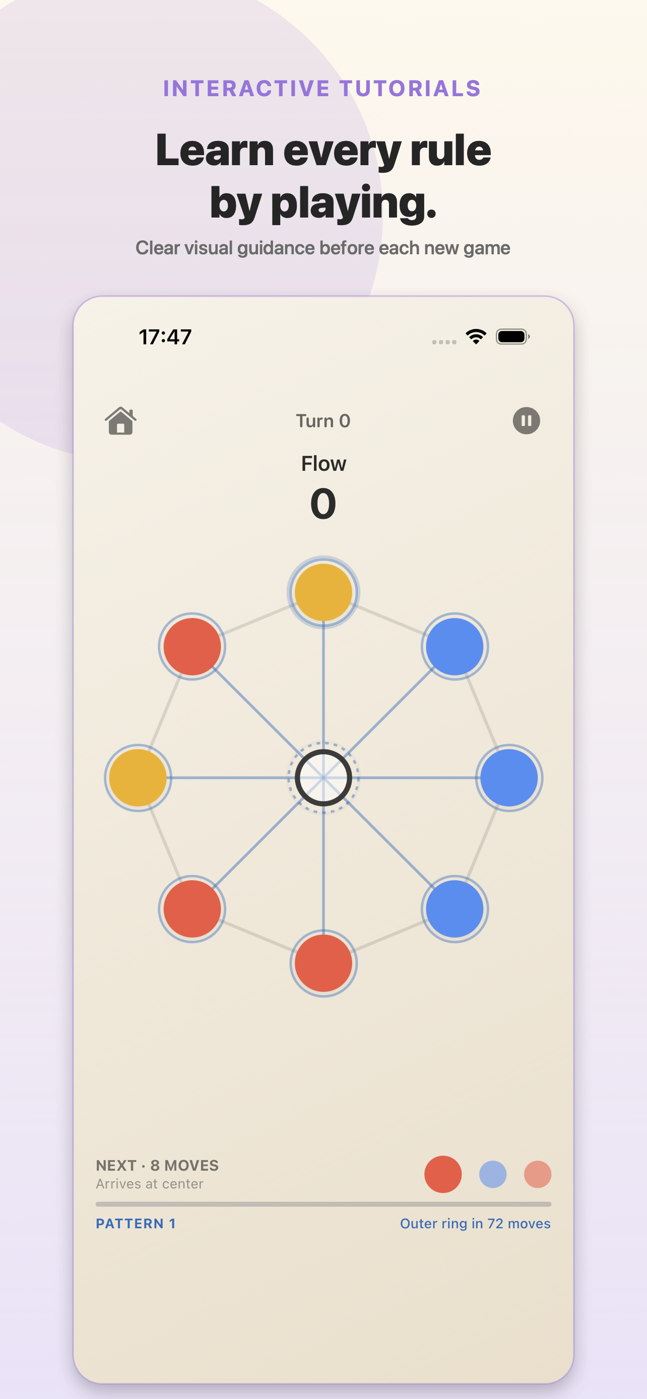 Torima interactive tutorial on the game board