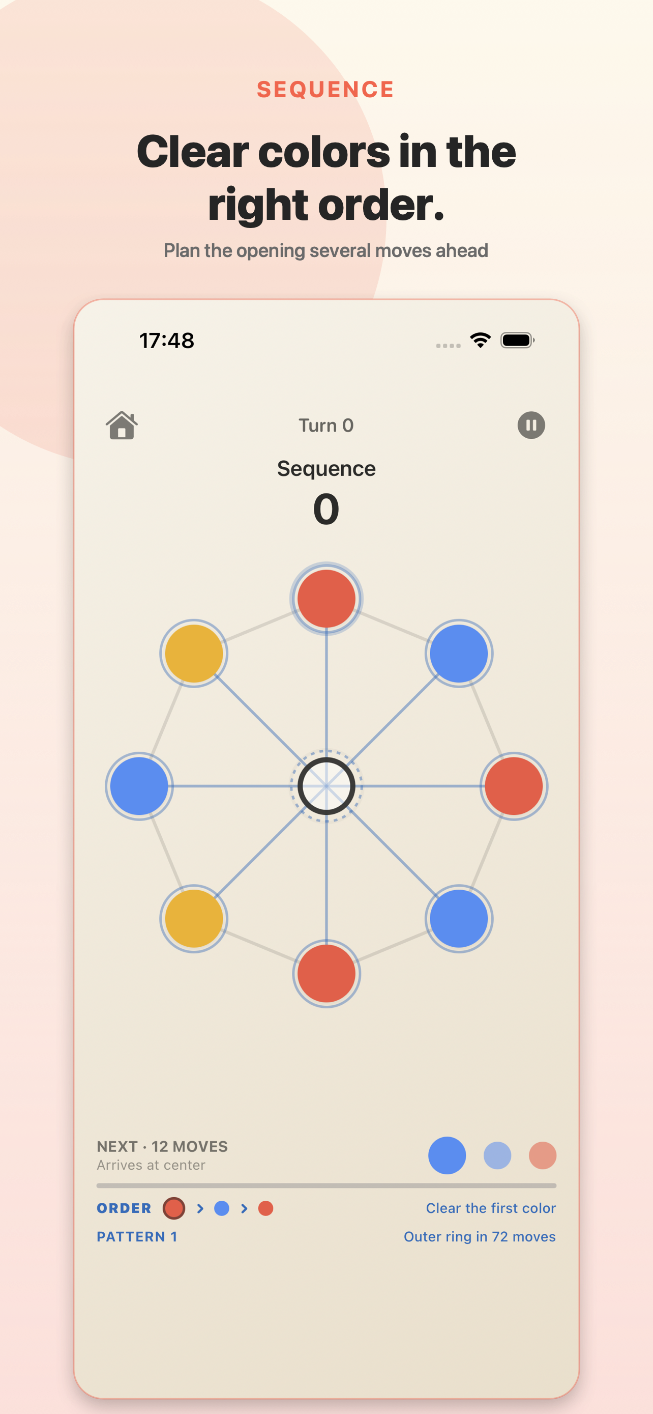 Torima Sequence game with a visible color order
